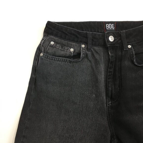 BDG Urban Outfitters 5 Pocket Black Gray 2 Tone PAX Straight Leg Jeans - Picture 6 of 13